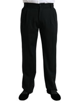 Dolce & Gabbana Black Wool Formal Straight Fit Dress Pants -   -  Dolce & Gabbana.